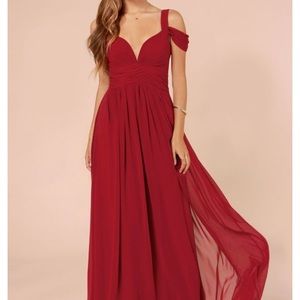 LuLu’s Ocean of Elegance Red Dress - Brand New